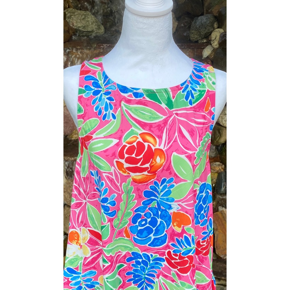 Banana Boat Sundress Size Medium New UPF 50+ Pink Floral Swing Dress BB827 - Picture 4 of 9